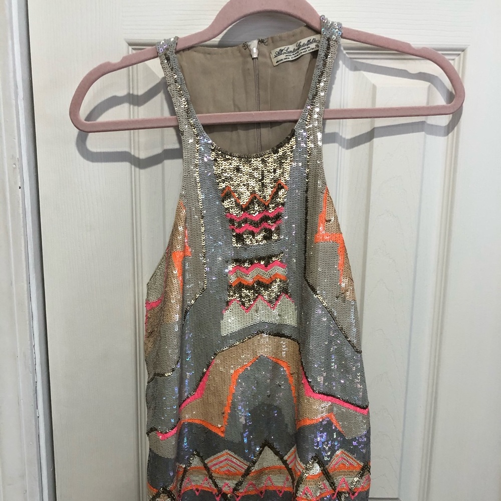 AllSaints Aztec Sequin Top